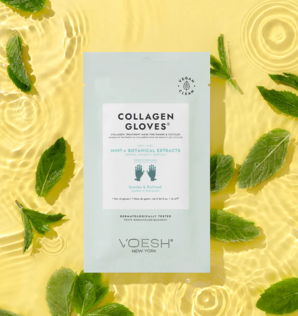 GUANTES DE COLÁGENO CON MENTA + INFUSIÓN HERBAL